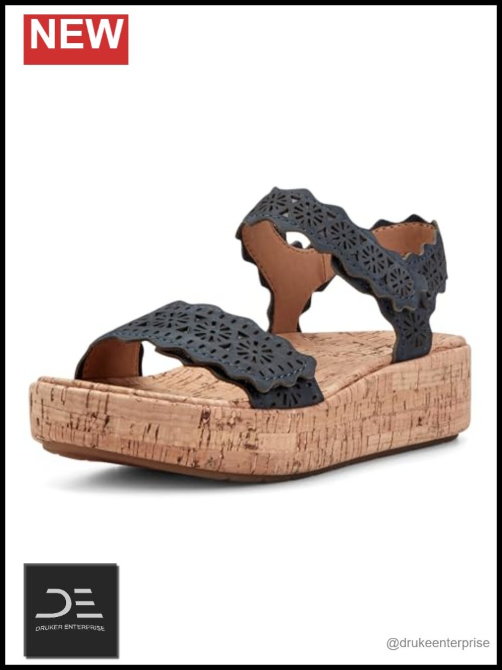 Earth Women's Wedge Sandals - Leather, Cork, Arch Support